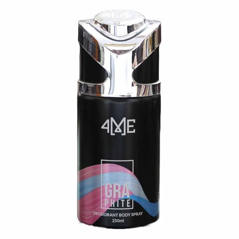 4Me Graphite Deodorant Body Spray 250ml offers long-lasting freshness and protection with a modern, masculine scent.