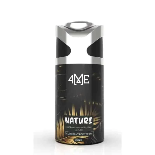 Best Body Spray In Pakistan./4ME Nature fragrance body spray, featuring a fresh and organic scent, perfect for a refreshing boost throughout the day.