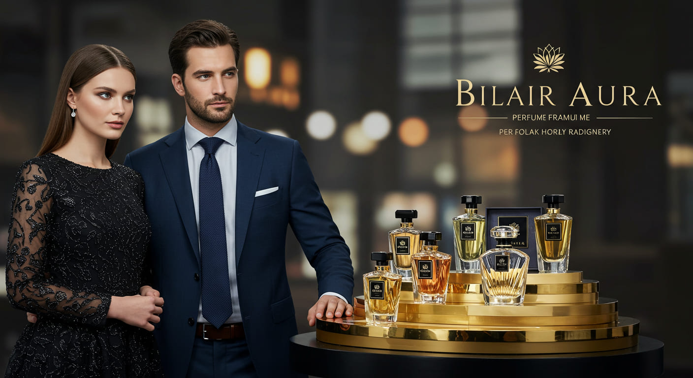 Bilair Aura offers premium fragrances with sophisticated, captivating scents, blending floral, woody, and oriental notes.